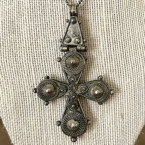 Vintage coptic cross pendant